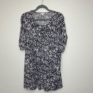 Pure Jill Women's‎ Baby Doll Dress XS Petite Knit Watercolor Tye Dye Print